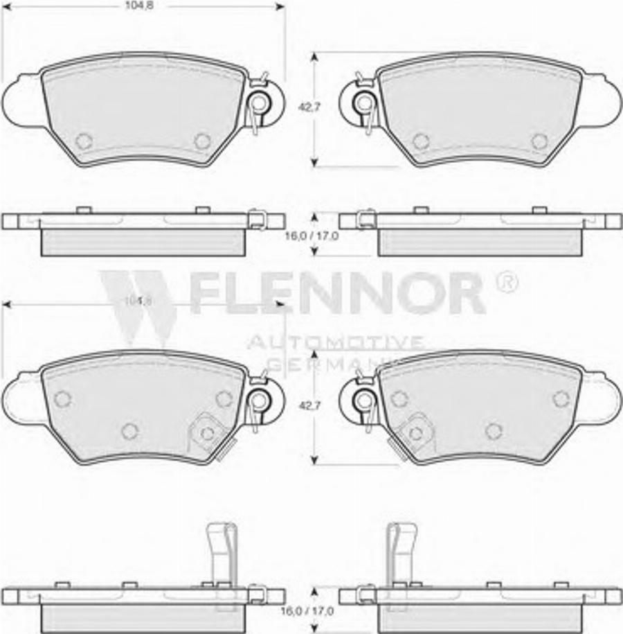 Flennor FB210168 - Bremžu uzliku kompl., Disku bremzes autospares.lv