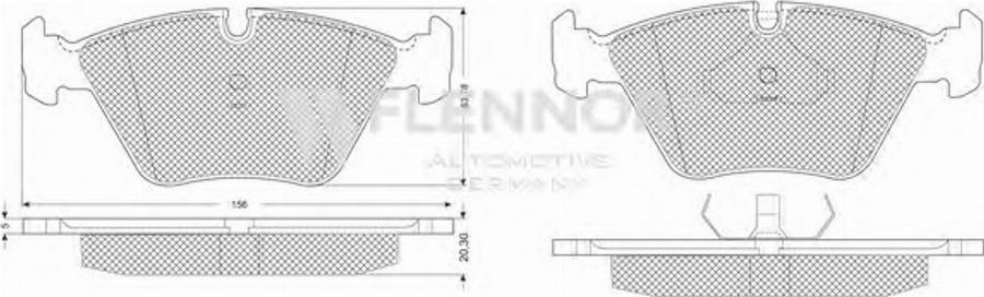 Flennor FB210162 - Тормозные колодки, дисковые, комплект www.autospares.lv