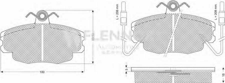 Flennor FB210179 - Brake Pad Set, disc brake www.autospares.lv