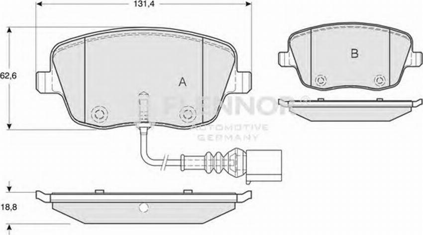 Flennor FB210844 - Bremžu uzliku kompl., Disku bremzes autospares.lv