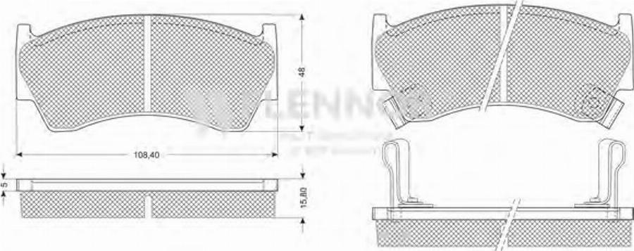 Flennor FB210336 - Brake Pad Set, disc brake www.autospares.lv