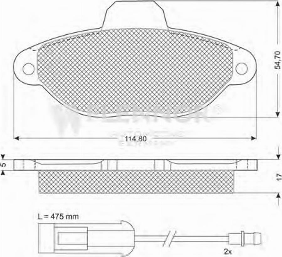 Flennor FB210210 - Brake Pad Set, disc brake www.autospares.lv