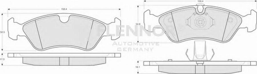 Flennor FB210284 - Тормозные колодки, дисковые, комплект www.autospares.lv