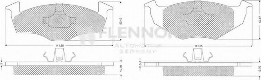 Flennor FB210232 - Brake Pad Set, disc brake www.autospares.lv