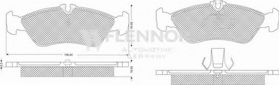 Flennor FB210272 - Brake Pad Set, disc brake www.autospares.lv