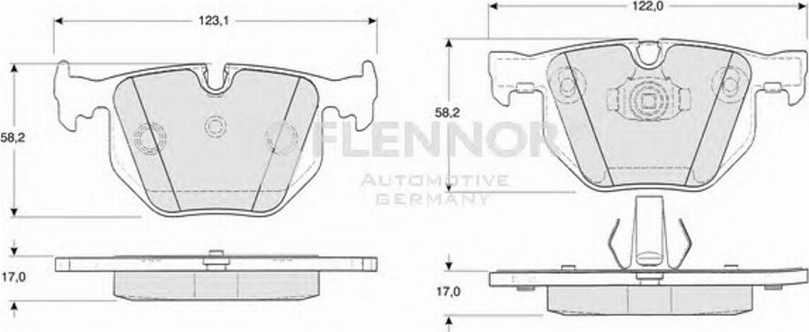 Flennor FB210700 - Bremžu uzliku kompl., Disku bremzes www.autospares.lv