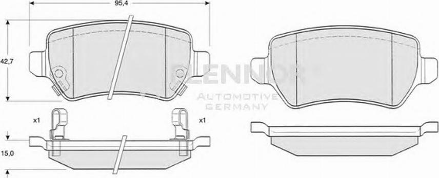 Flennor FB210712 - Bremžu uzliku kompl., Disku bremzes autospares.lv