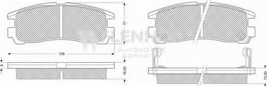 Flennor FB211158 - Brake Pad Set, disc brake www.autospares.lv