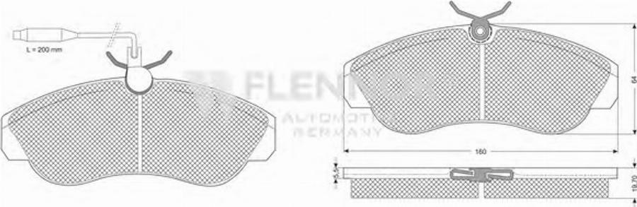 Flennor FB211331 - Brake Pad Set, disc brake www.autospares.lv