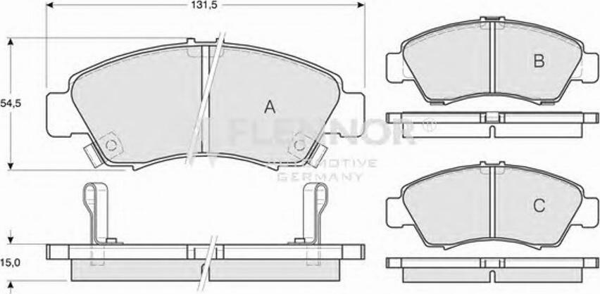 Flennor FB211274 - Bremžu uzliku kompl., Disku bremzes autospares.lv