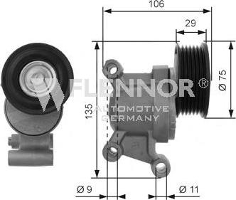 Flennor FS99462 - Parazīt / Vadrullītis, Ķīļrievu siksna autospares.lv