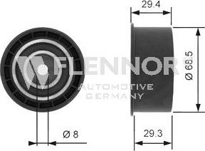 Flennor FU14102 - Deflection / Guide Pulley, timing belt www.autospares.lv