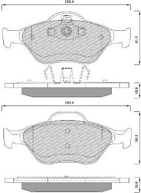 FOMAR Friction 685181 - Bremžu uzliku kompl., Disku bremzes www.autospares.lv