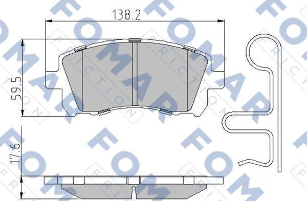 FOMAR Friction FO 994581 - Brake Pad Set, disc brake www.autospares.lv