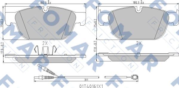 FOMAR Friction FO 996781 - Bremžu uzliku kompl., Disku bremzes www.autospares.lv