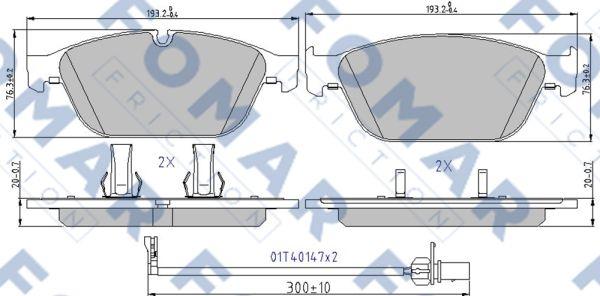 FOMAR Friction FO 998981 - Bremžu uzliku kompl., Disku bremzes www.autospares.lv