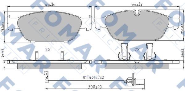 FOMAR Friction FO 998881 - Bremžu uzliku kompl., Disku bremzes www.autospares.lv