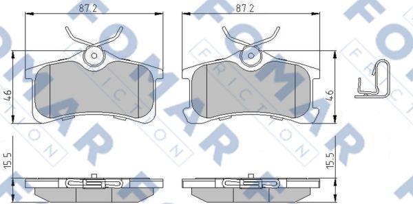 FOMAR Friction FO 992581 - Bremžu uzliku kompl., Disku bremzes autospares.lv