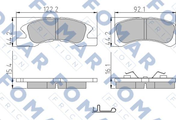 FOMAR Friction FO 949681 - Bremžu uzliku kompl., Disku bremzes www.autospares.lv