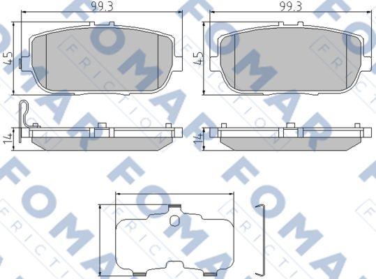 FOMAR Friction FO 948781 - Bremžu uzliku kompl., Disku bremzes www.autospares.lv