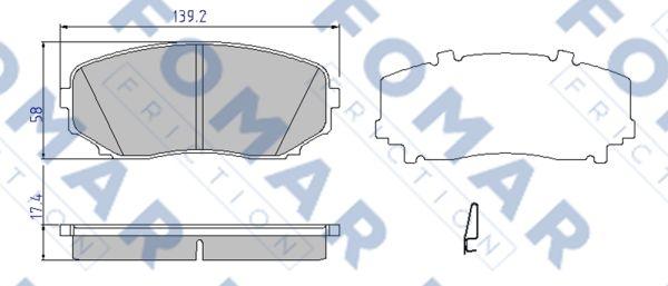 FOMAR Friction FO 957681 - Bremžu uzliku kompl., Disku bremzes autospares.lv