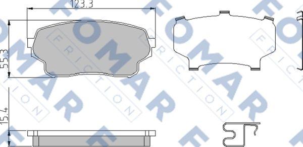 FOMAR Friction FO 957281 - Bremžu uzliku kompl., Disku bremzes www.autospares.lv