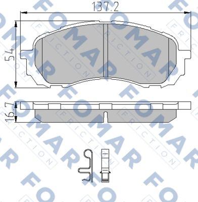 FOMAR Friction FO 960181 - Bremžu uzliku kompl., Disku bremzes autospares.lv