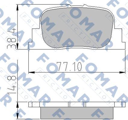 FOMAR Friction FO 909181 - Bremžu uzliku kompl., Disku bremzes autospares.lv