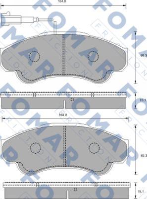 FOMAR Friction FO 909881 - Brake Pad Set, disc brake www.autospares.lv