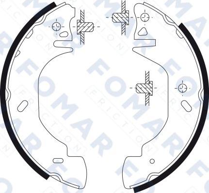 FOMAR Friction FO 9093 - Bremžu loku komplekts autospares.lv