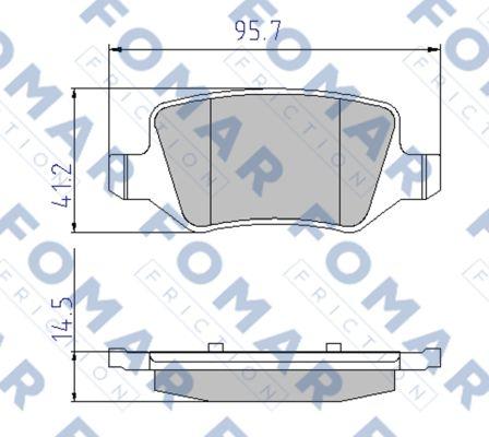 FOMAR Friction FO 909281 - Bremžu uzliku kompl., Disku bremzes www.autospares.lv