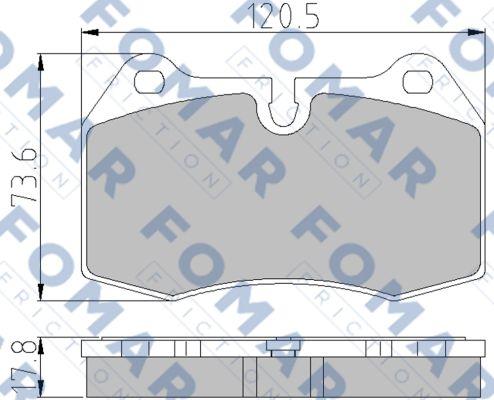 FOMAR Friction FO 904981 - Bremžu uzliku kompl., Disku bremzes www.autospares.lv