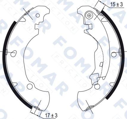 FOMAR Friction FO 9044 - Bremžu loku komplekts autospares.lv