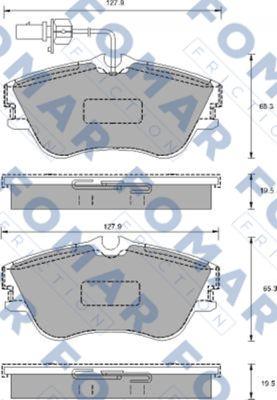 FOMAR Friction FO 904181 - Bremžu uzliku kompl., Disku bremzes autospares.lv