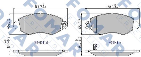 FOMAR Friction FO 904881 - Bremžu uzliku kompl., Disku bremzes www.autospares.lv