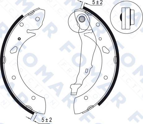 FOMAR Friction FO 9047 - Bremžu loku komplekts www.autospares.lv