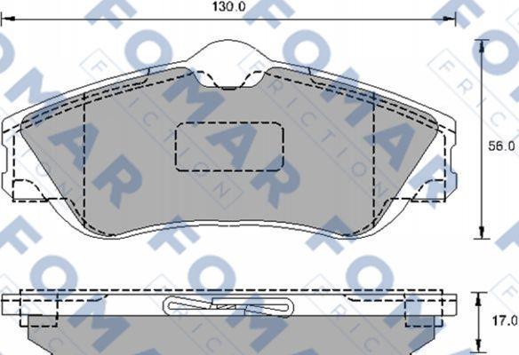 FOMAR Friction FO 905481 - Bremžu uzliku kompl., Disku bremzes www.autospares.lv