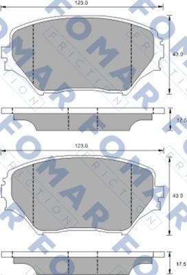 FOMAR Friction FO 905681 - Brake Pad Set, disc brake www.autospares.lv