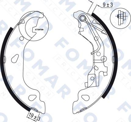 FOMAR Friction FO 9056 - Bremžu loku komplekts www.autospares.lv