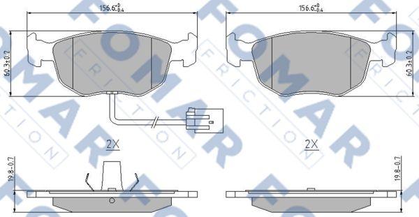 FOMAR Friction FO 905181 - Bremžu uzliku kompl., Disku bremzes www.autospares.lv