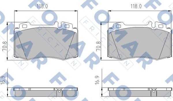 FOMAR Friction FO 906681 - Bremžu uzliku kompl., Disku bremzes autospares.lv