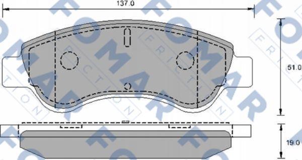 FOMAR Friction FO 906181 - Тормозные колодки, дисковые, комплект www.autospares.lv