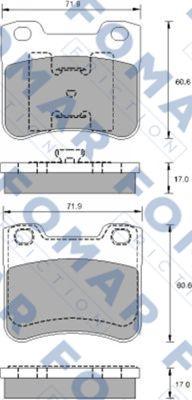 FOMAR Friction FO 900681 - Bremžu uzliku kompl., Disku bremzes www.autospares.lv