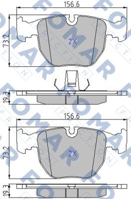 FOMAR Friction FO 900081 - Bremžu uzliku kompl., Disku bremzes www.autospares.lv