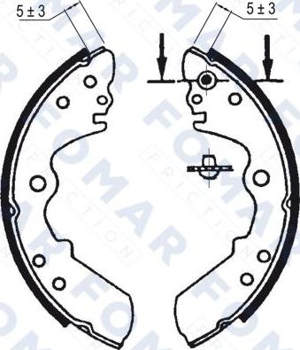 FOMAR Friction FO 9019 - Bremžu loku komplekts www.autospares.lv