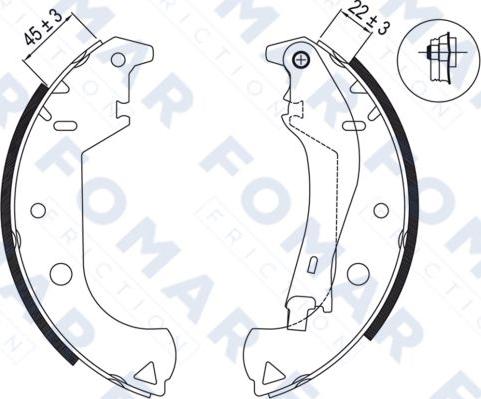 FOMAR Friction FO 9015 - Bremžu loku komplekts www.autospares.lv