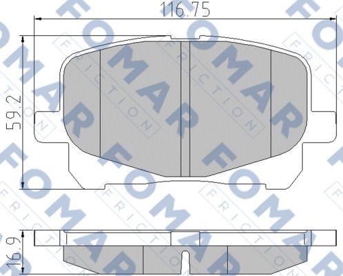 FOMAR Friction FO 901181 - Brake Pad Set, disc brake www.autospares.lv