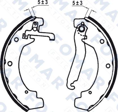 FOMAR Friction FO 9013 - Bremžu loku komplekts www.autospares.lv