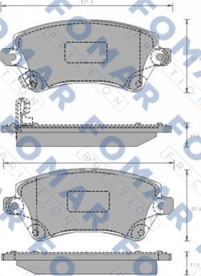 FOMAR Friction FO 908981 - Bremžu uzliku kompl., Disku bremzes www.autospares.lv