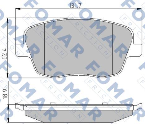 FOMAR Friction FO 908081 - Bremžu uzliku kompl., Disku bremzes www.autospares.lv